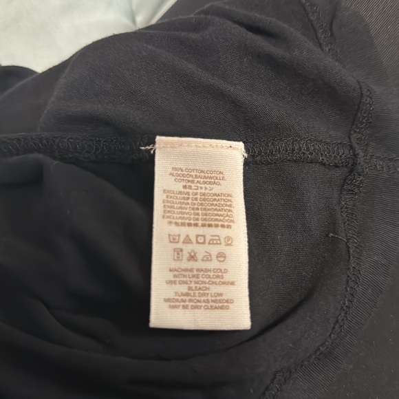 Free People Embroidered Peplum Penny Tee Black XS - Picture 6 of 10